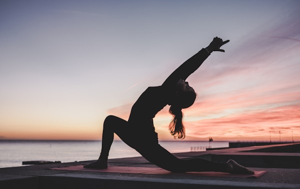 Person meditating in a serene room